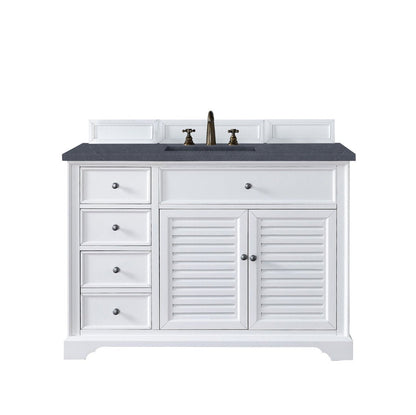 James Martin Vanities Savannah 48" Bright White Single Vanity - 238-104-V48-BW-3AF