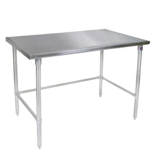 John Boos ST6-3660SBK Open Base 60" W x 36" D Stainless Steel Work Table - JBST63660SBK