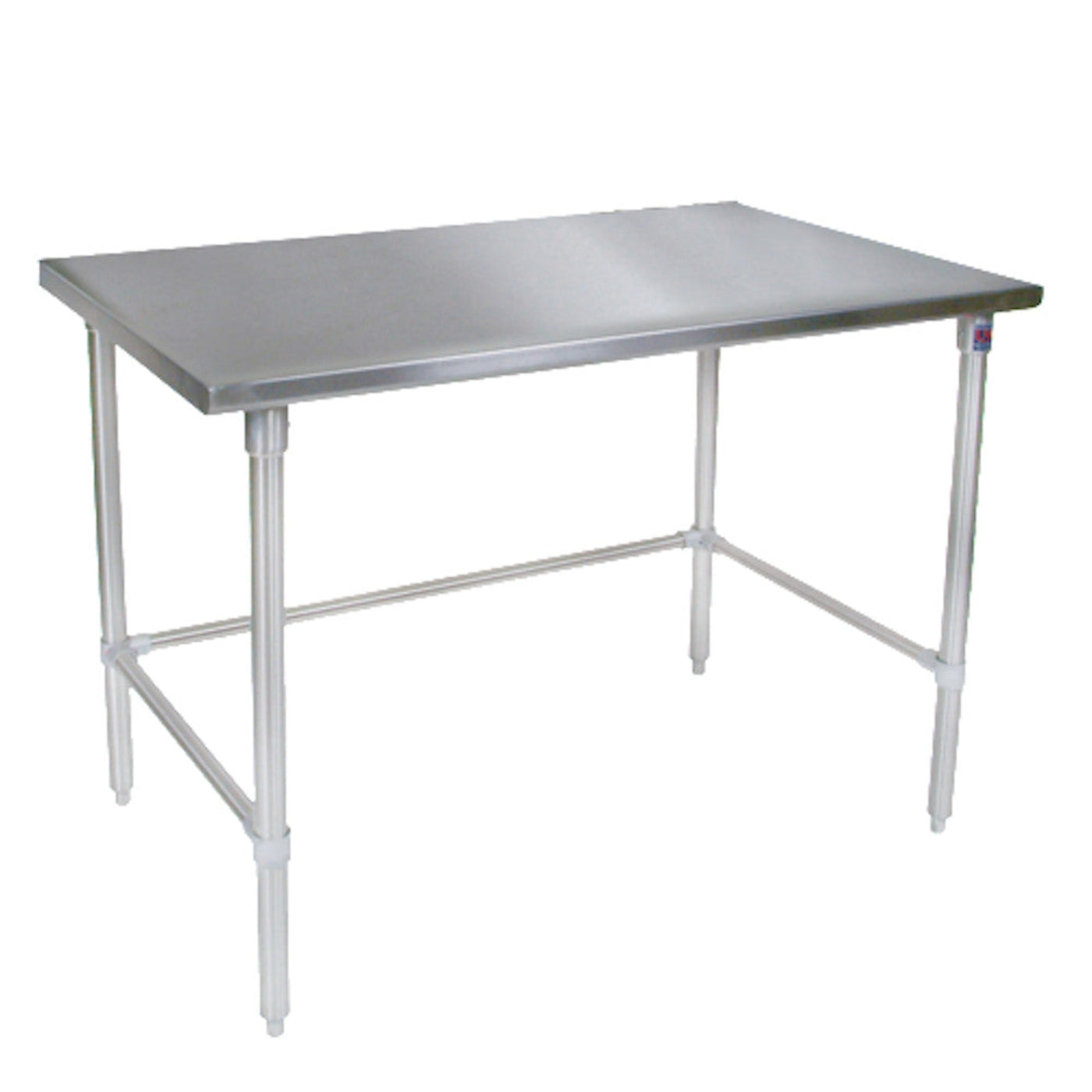 John Boos ST6-3096SBK Open Base 96" W x 30" D Stainless Steel Work Table - JBST63096SBK