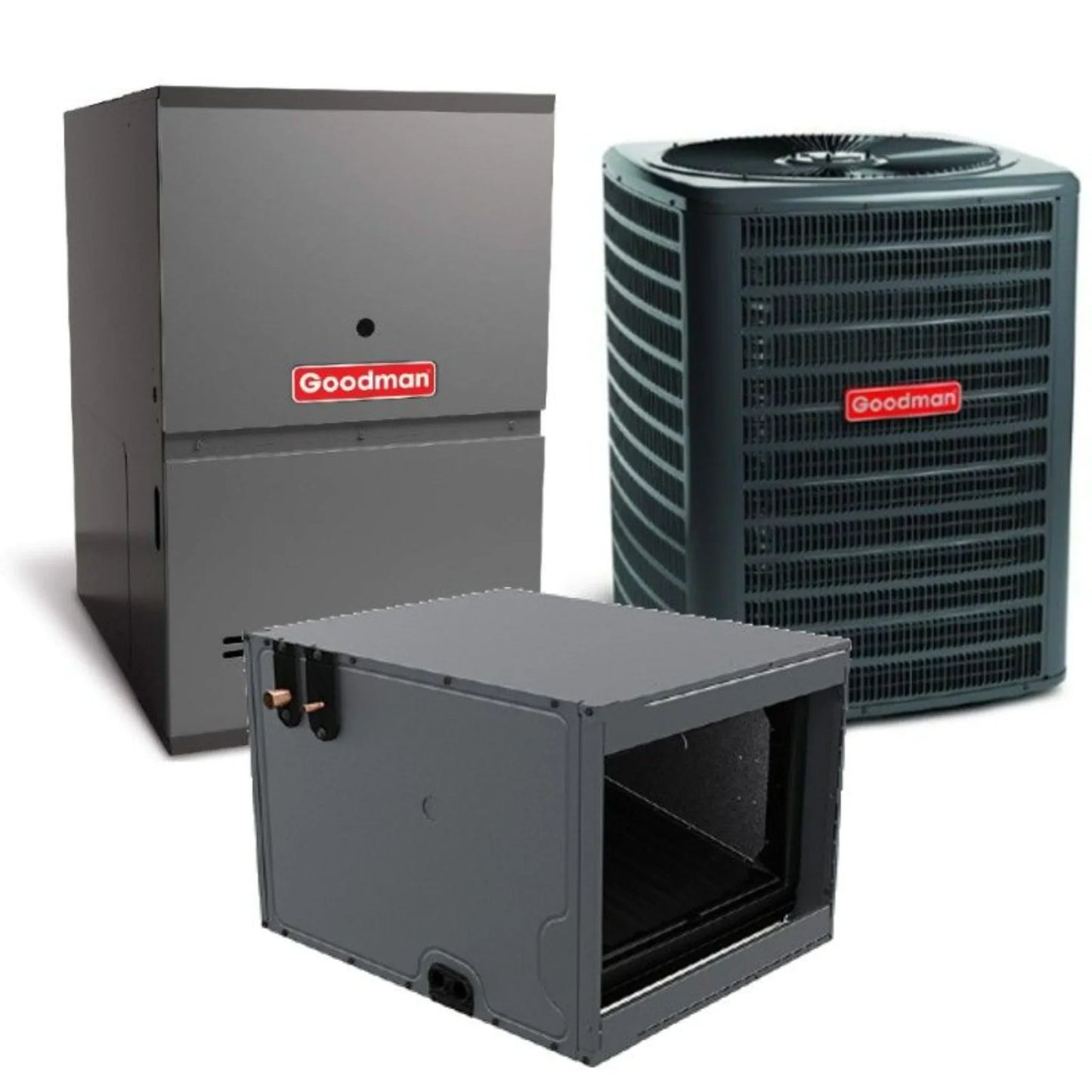 Goodman - 2 Ton/60,000 BTU 96% AFUE Gas Furnace and Air Conditioner System - Horizontal - 13.8 SEER2 - R32 - CHPTA2426B3