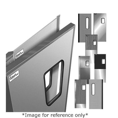 Curtron SPCD-30-SS-DBL-4848 48" x 47" Service-Pro Cafe Series 30 Swinging Door - CUSPCD30SSDBL4848