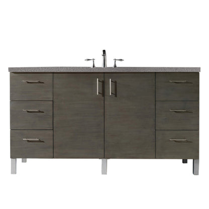 James Martin Vanities Metropolitan 60" Single Vanity -  850-V60S-SOK-3CAR
