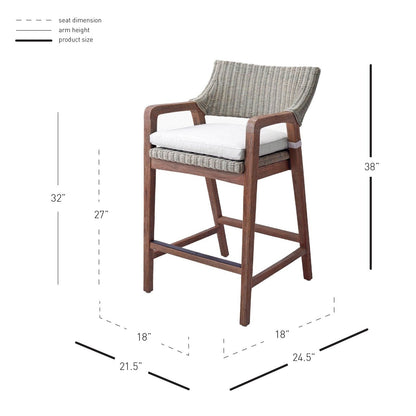 New Pacific Direct Shiloh Rattan Counter Stool -  7400017