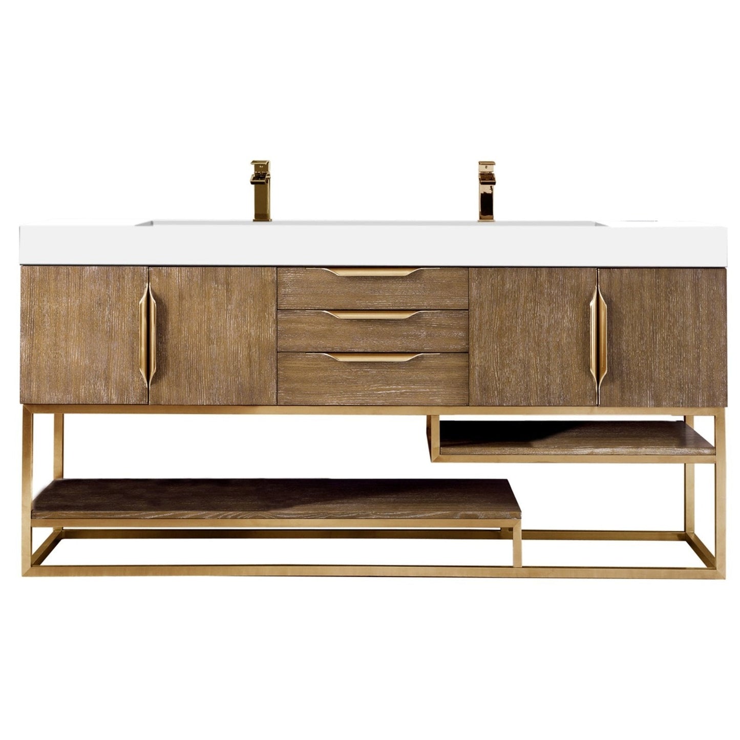 James Martin Vanities Columbia 72" Double Vanity - 388-V72D-AGR-MB-DGG
