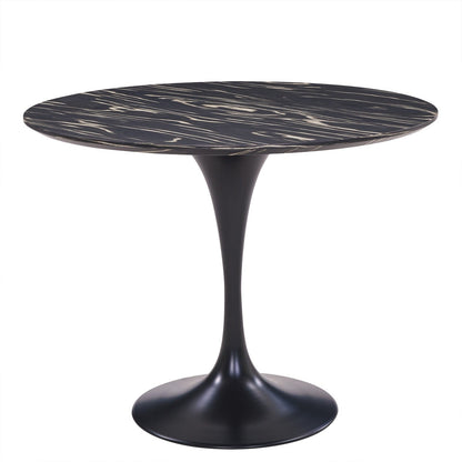 New Pacific Direct Allie 39" Striped Ebony Wood Veneer Round Dining Table -  6300054