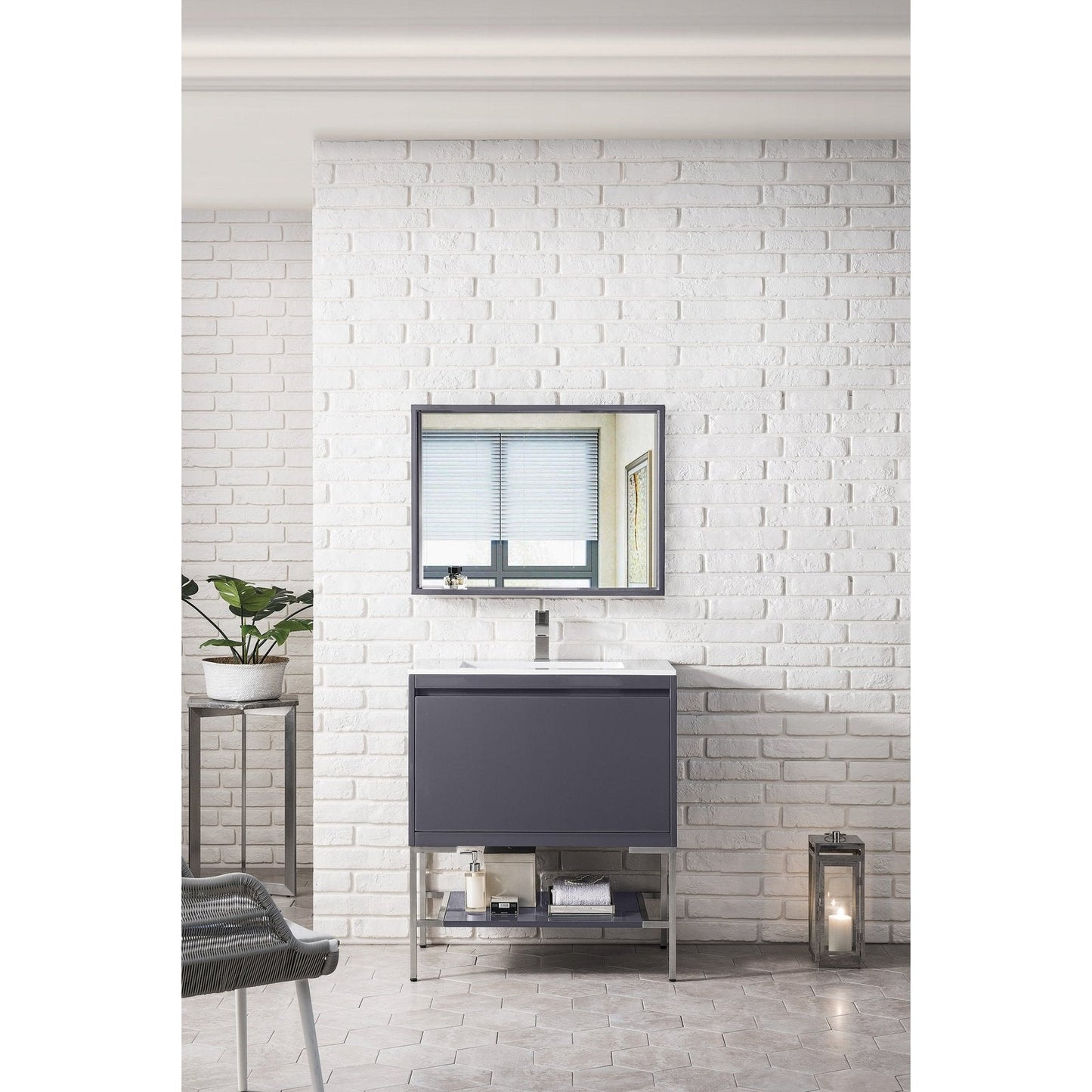 James Martin Vanities Milan 31.5" Single Vanity Cabinet - 801V31.5GWRGDCHB