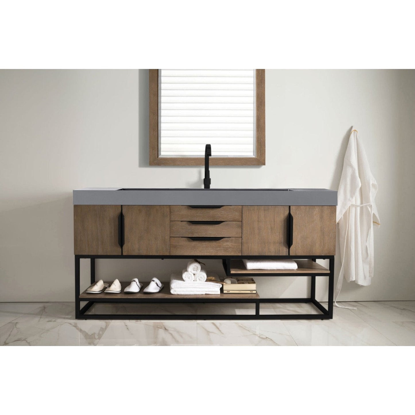 James Martin Vanities Columbia 72" Single Vanity - 388-V72S-AGR-MB-DGG
