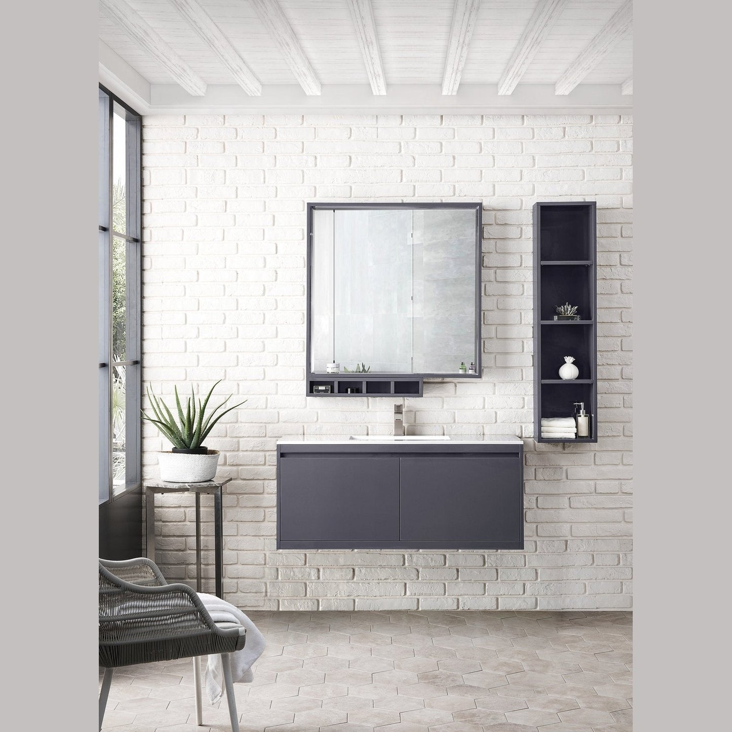 James Martin Vanities Milan 47.3" Single Vanity Cabinet - 801V47.3GWRGDCHB