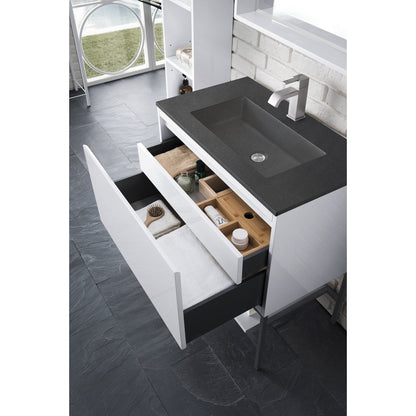 James Martin Vanities Milan 31.5" Single Vanity Cabinet - 801V31.5GWRGDCHB