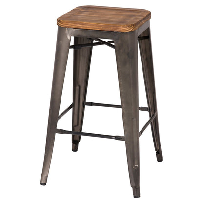 New Pacific Direct Metropolis Backless Counter Stool, (Set of 4) 938627-GM - 938627-GM