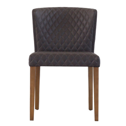 New Pacific Direct Albie Diamond Stitching PU Leather Chair, (Set of 2)  - 3900047-401